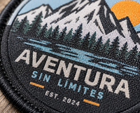 Detalle de parche tejido personalizado de alta definición Detalle de parche tejido personalizado de alta definición