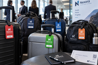Etiquetas de PVC 2D para maletas y viajes corporativos de empresas