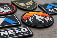 Parche de PVC 2D personalizado con diferentes niveles de relieve