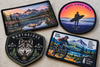 Parches impresos personalizados con diseños complejos y degradados Parches impresos personalizados con diseños complejos y degradados