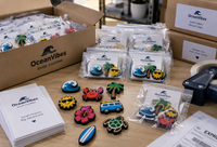 Pedido de charms de PVC personalizados preparado para entrega
