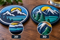 Diferencias entre posavasos de PVC personalizados 2D y 3D Diferencias entre posavasos de PVC personalizados 2D y 3D
