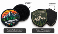 Sistemas de fijación para parches de PVC personalizados Sistemas de fijación para parches de PVC personalizados